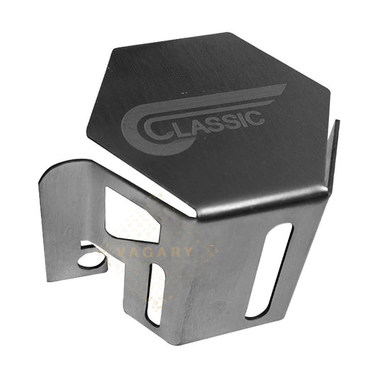 Vagary Rear Brake Oil Container Guard/Disc Oil Cap for RE Reborn Classic 350 (Steel)