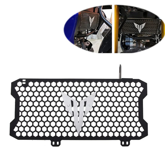 Vagary Stainless Steel Motorcycle Radiator Guard Grill for MT15 (Black) (Black-Silver)