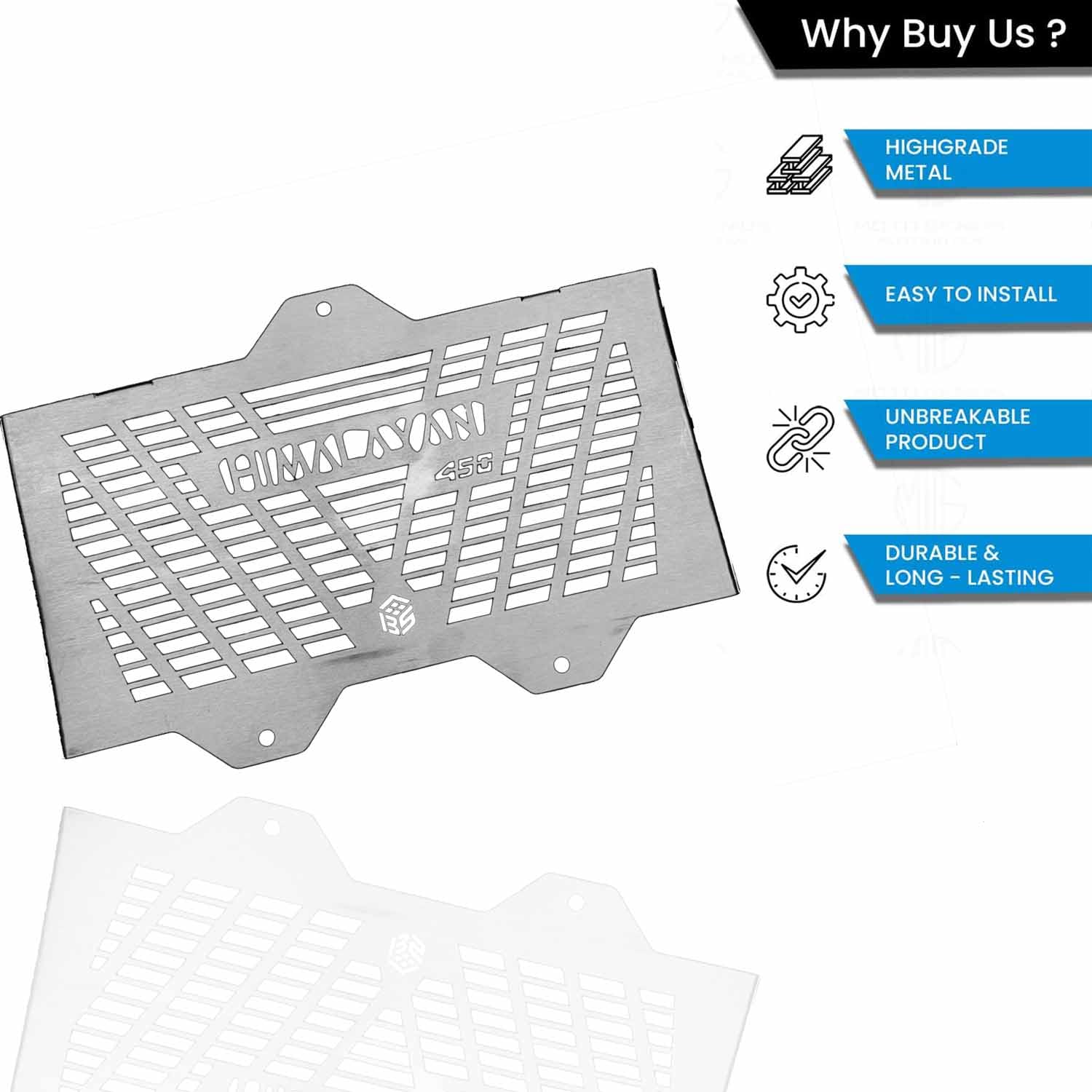 Vagary Radiator Grill/Radiator Guard/Protector For RE Himalayan 450 (Silver)