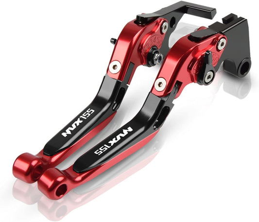 Vagary CNC Aluminium Foldable Retractable Brake Clutch Lever for Yamaha Aerox 155 (Red)