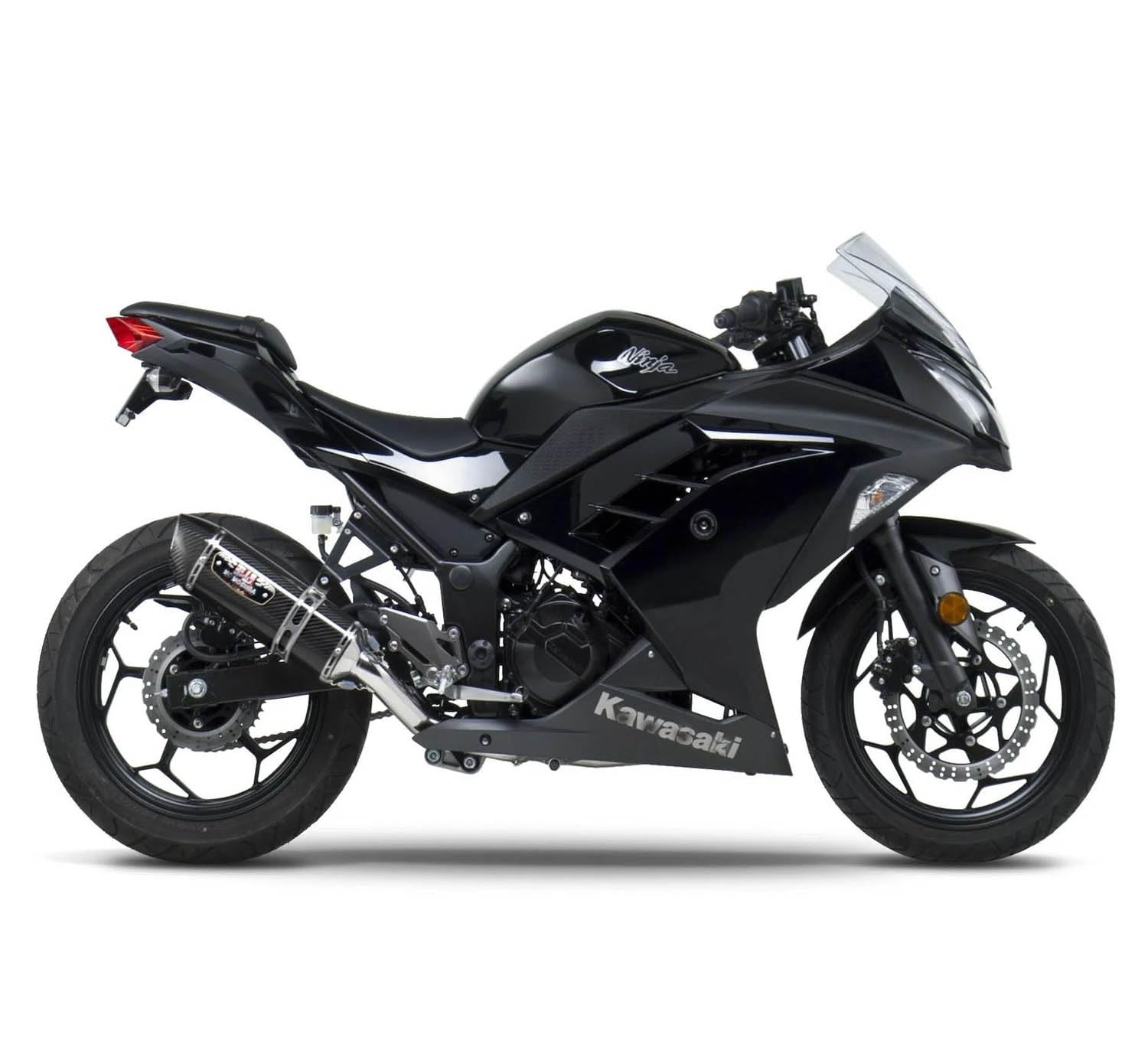 Vagary Carbon Fiber Yoshimura-R77 Universal Slip On Exhaust Silencer For Kawasaki, BMW, Suzuki, Yamaha, KTM, Honda Ninja, Gixxer, R15, Duke 390, YZF R15 Full Exhaust System