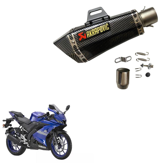 Vagary Carbon Acrophobic exhaust/Silencer Wtih Inbilt DB Killer for for Yamaha R15 V3, V4, R15M, R15 V2