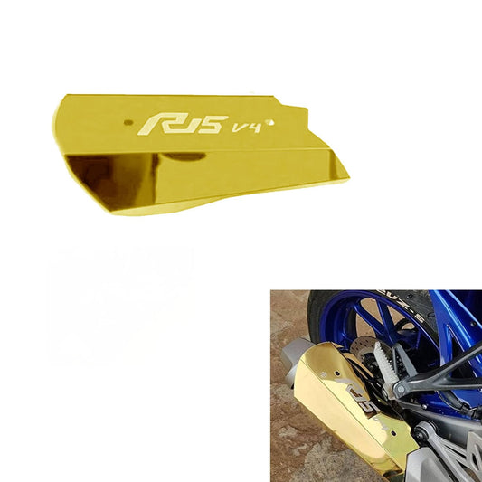 Vagary Steel Exhaust Cover Silencer Protector Heat Shield for Yamaha R15 V4 (Golden)