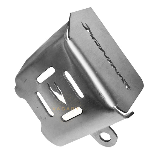Vagary Rear Brake Oil Container Guard/Disc Oil Cap for Bajaj Dominar 400/250 (Black) (Silver)