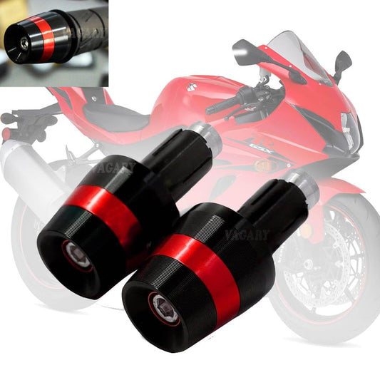 Vagary 1 Pair Motorcycle Handlebar End Plugs 7/8" 22mm Universal Aluminum Alloy Handle Bar End Plugs Caps for Universal For bike (Red)