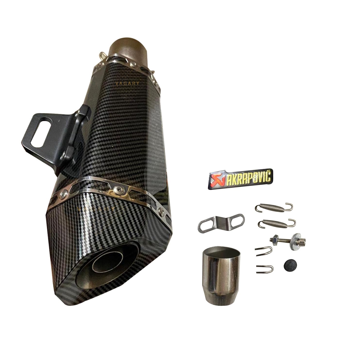 Vagary Carbon Acrophobic exhaust/Silencer Wtih Inbilt DB Killer for for Yamaha R15 V3, V4, R15M, R15 V2
