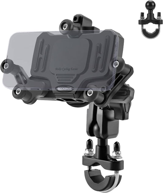Vagary Aluminum Bike Mobile Holder Phone Mount with Vibration Dampener for B M W G 310 RR, Kawasaki Z900, ZX-10R, Kawaski Ninja 300, Interceptor 650, Himalayan Bs6, RE Hunter 350 (Black)