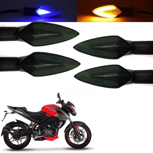 Vagary Universal Motorcycle Neon LED Amber Turn Signal Light Indicator Blinker Brake Lamps for Bajaj Pulsar NS 200