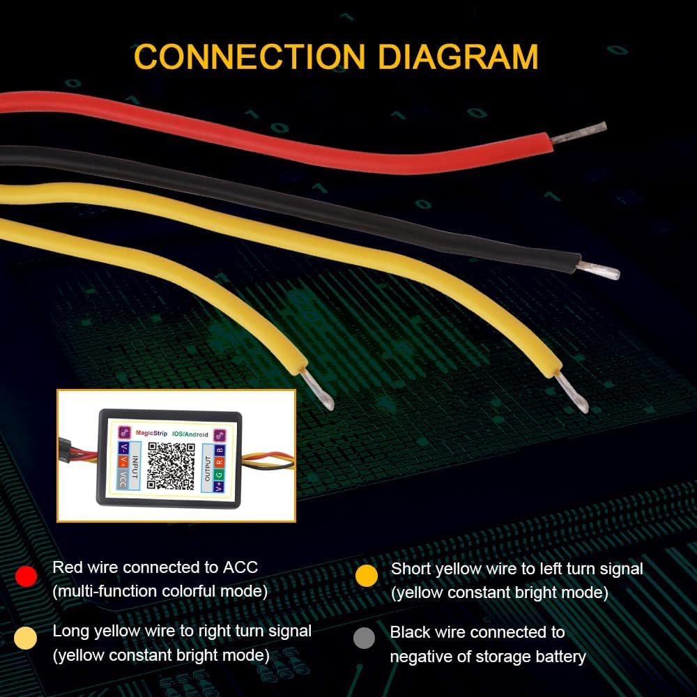 Vagary 60MM Angel Eyes Halo Ring Light for Yamaha MT 15 With RGB LED DRL Turn Signal Light APP Bluetooth Control Multi-Color