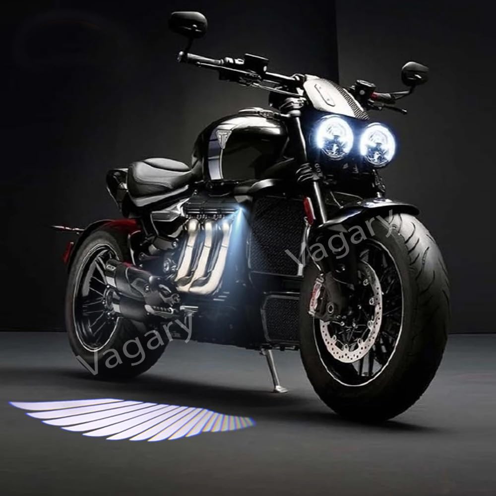 Vagary Bike Angle wings light Angel Wings warning front welcome Lights car laser Wing Projector/Shadow Light LED Universal for Bikes