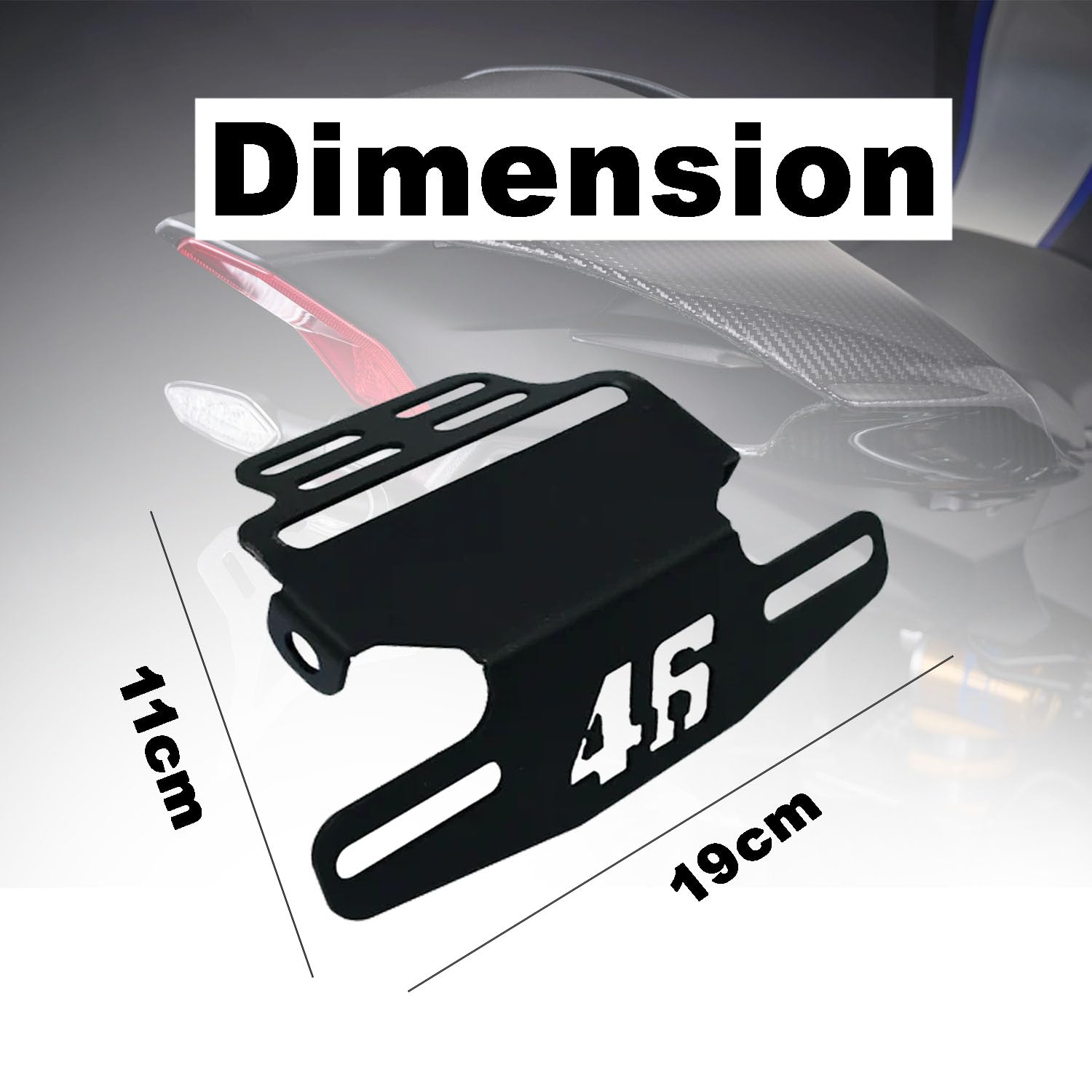 Vagary 46 Tail Tidy License Number Plate Holder for All Bikes