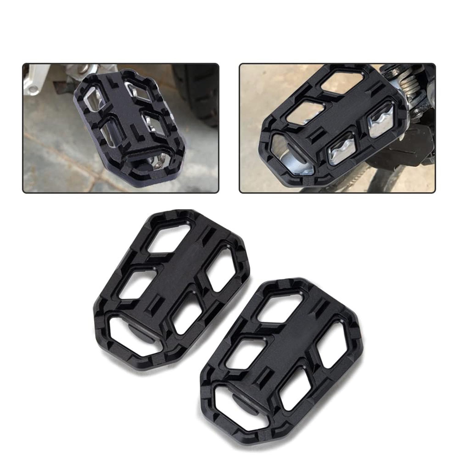 Vagary Pedals Rear Foot Pegs Passenger Footrests For B M W G310GS and B M W G310R (Black)