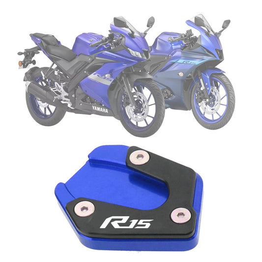 Vagary Yamaha R15 V3, V4, R1M Motorcycle Kickstand Extender Foot Side Stand Extender (Black)