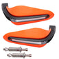 Vagary Universal Motorcycle Hand Guard with LED Indicator Light and Wind Deflector for Brake and Clutch Lever (Orange)
