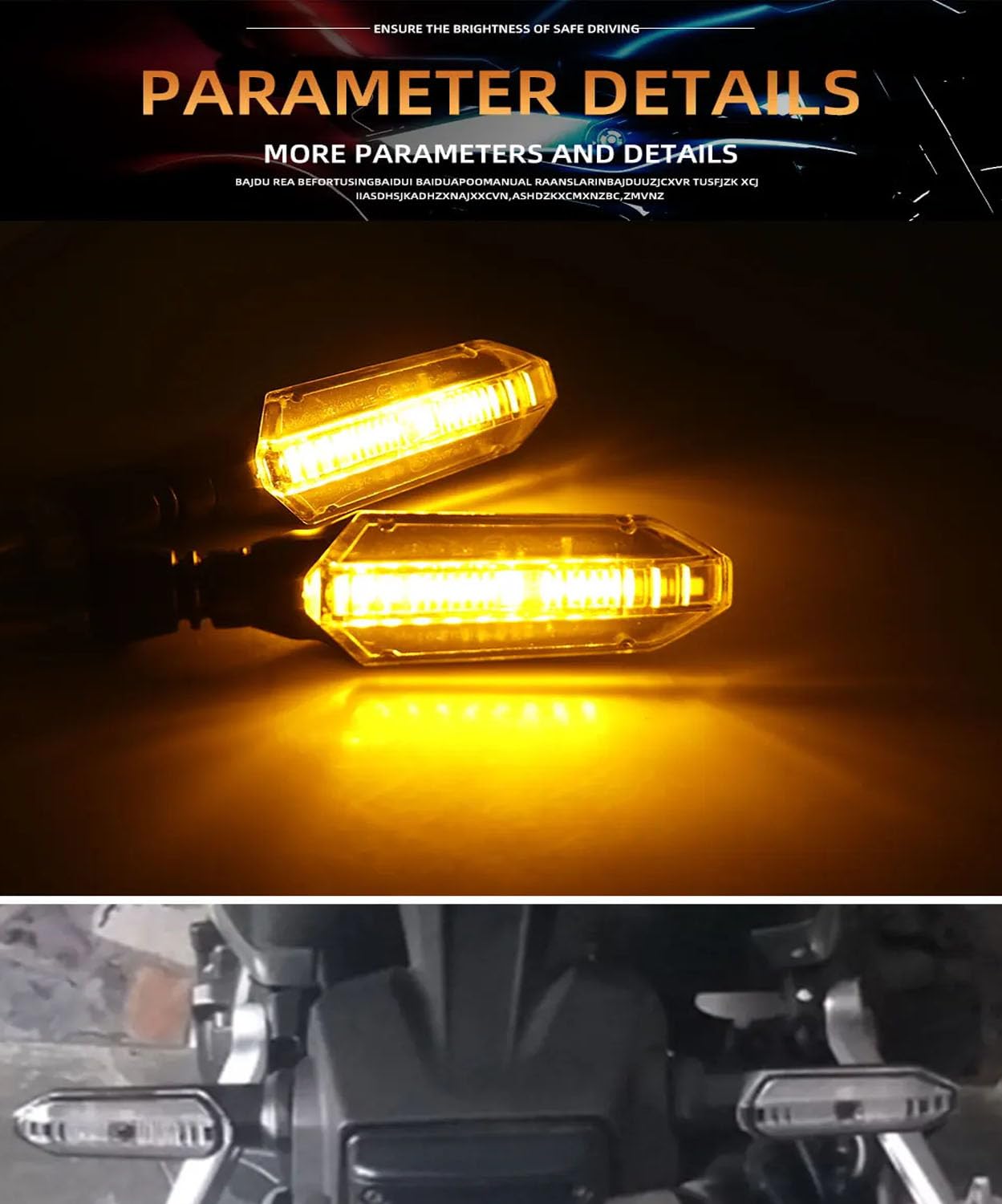 Vagary Waterproof Bright LED Indicators For Yamaha MT 15, R15 V4, R15 V3, KTM, Hero, Kawasaki Ninja, NS 200 (Yellow)