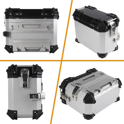 Vagary Metal Universal Motorcycle Side Box Pannier,38L Motorbike Hard Side Saddlebag Box Trunk Fit To Re Himalyan Bs6, Cassic 350, Meteor 350, Hunter 350, Ktm Adventure, Hero X-Pulse 200