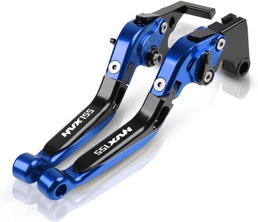 Vagary CNC Aluminium Foldable Retractable Brake Clutch Lever for Yamaha Aerox 155 (Blue)