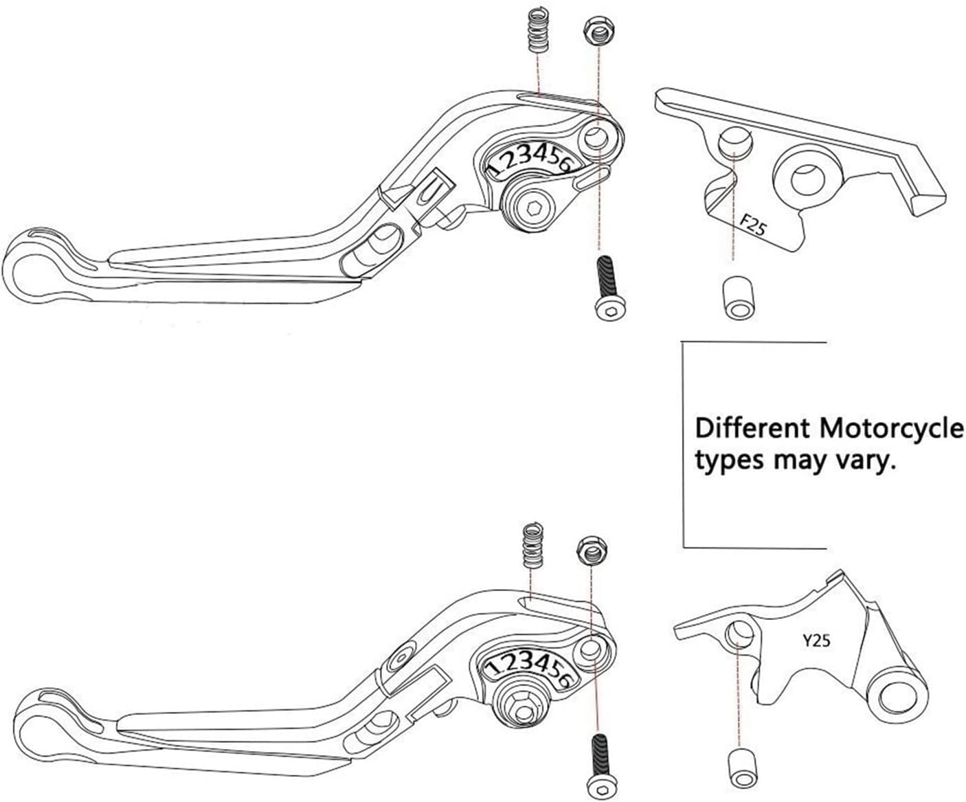 Vagary CNC Aluminium Foldable Retractable Brake Clutch Lever for Yamaha Aerox 155 (Blue)
