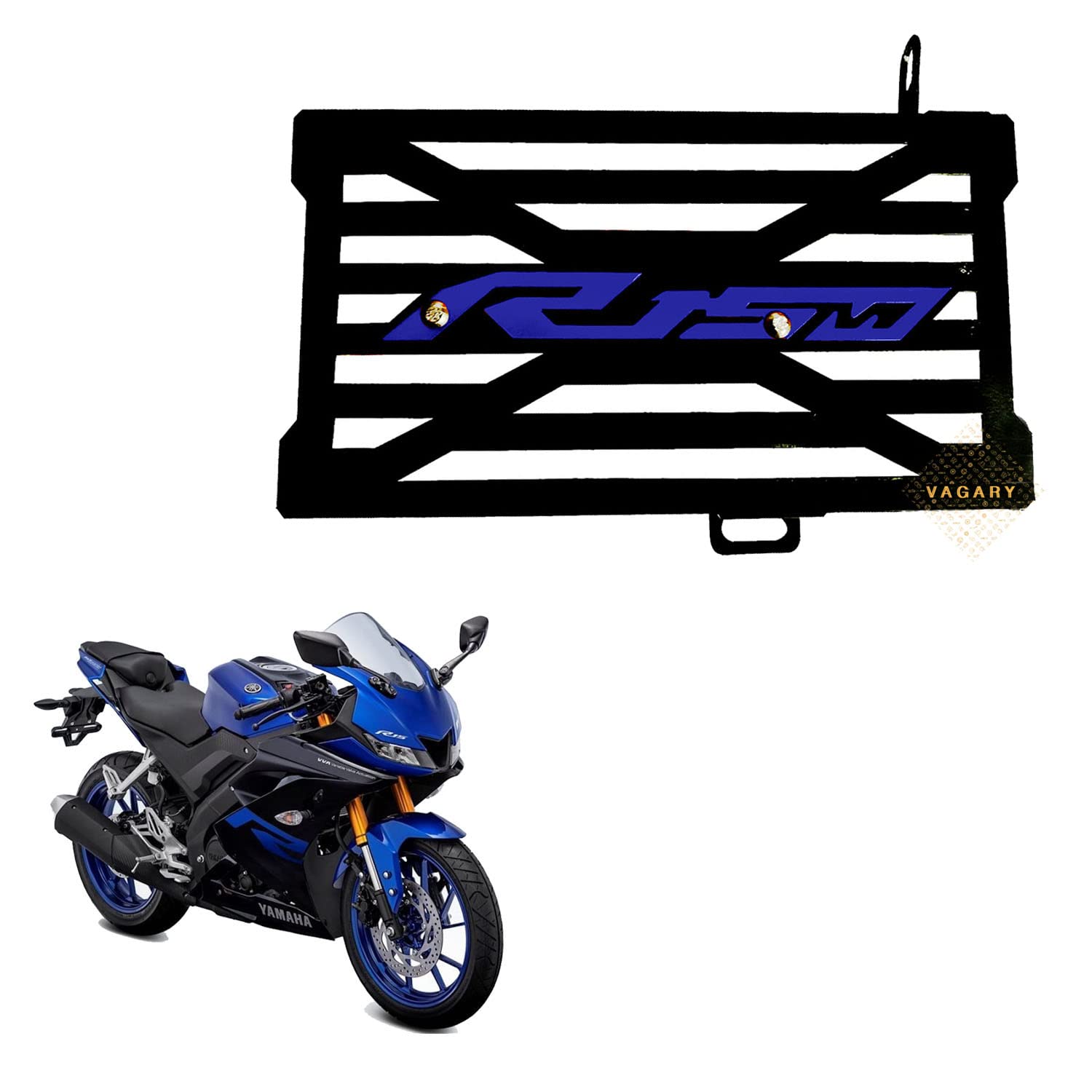 Vagary Radiator Grill Guard/Protector for Yamaha R15 M / R15 V4 (Blue)