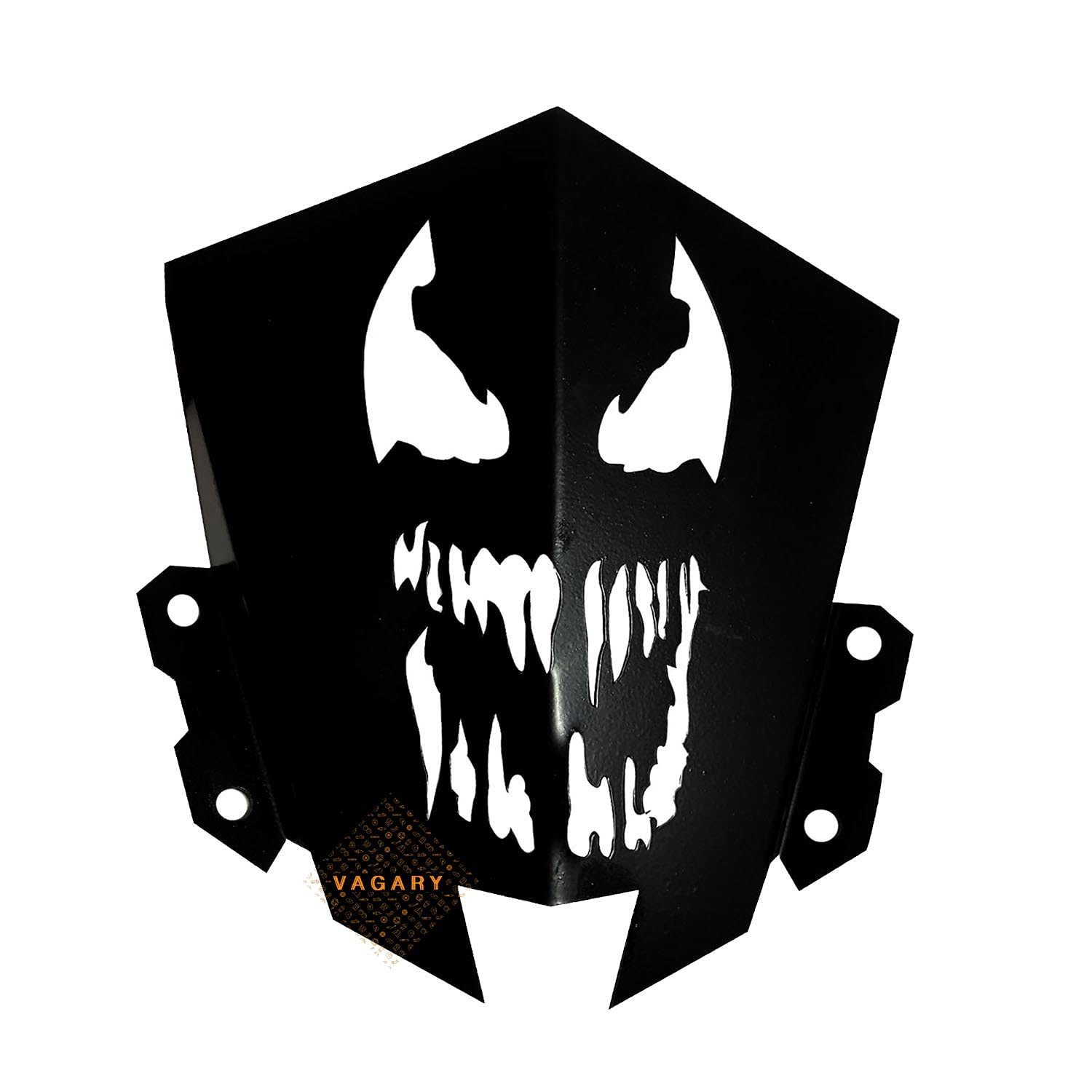 Vagary Yahama MT 15 Metal Visor Scary Skull Design Windshield Visor Bike Headlight Visor