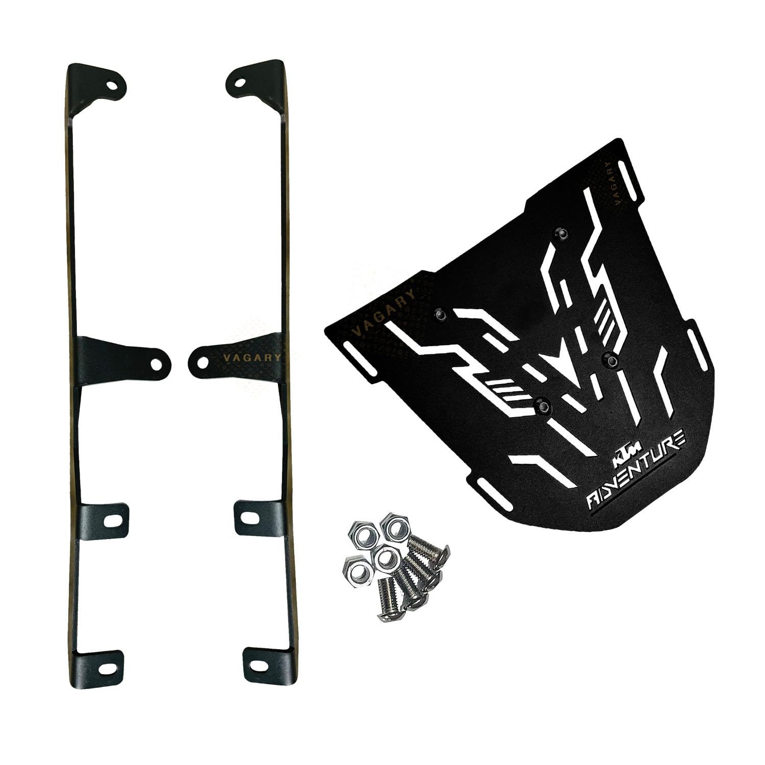 Vagary Back Rack/Top Rack Carrier Plate Expedition for Luggage Backrest for KTM Adventure 250/390 (Black)