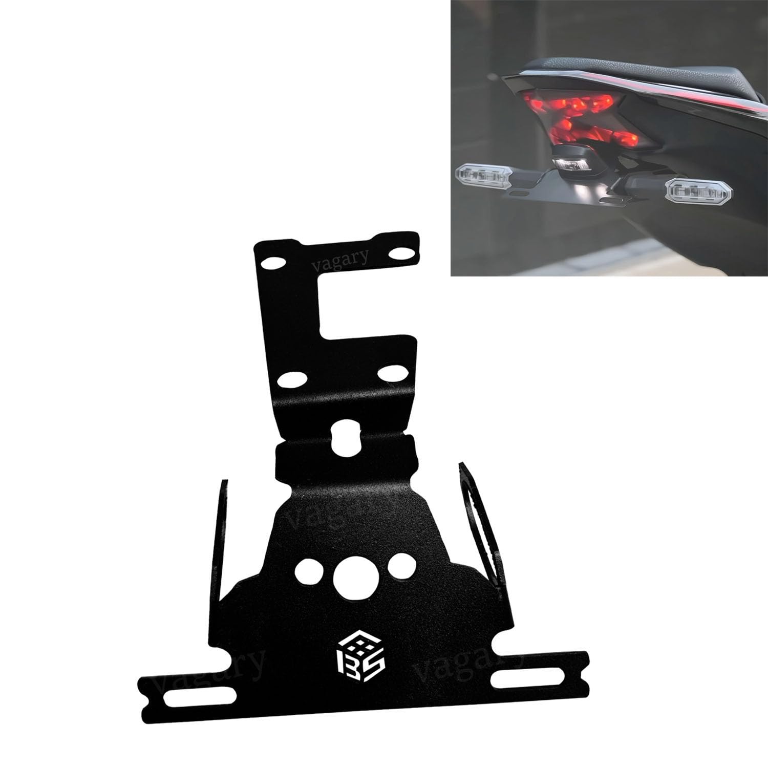 Vagary Tail Tidy License Number Plate Holder for Kawasaki Z900 (Black)