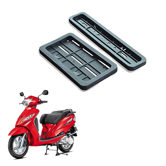 Vagary Bike Number Plate Frame(Standard Size for All Bikes) - Set of Two for TVS Wego
