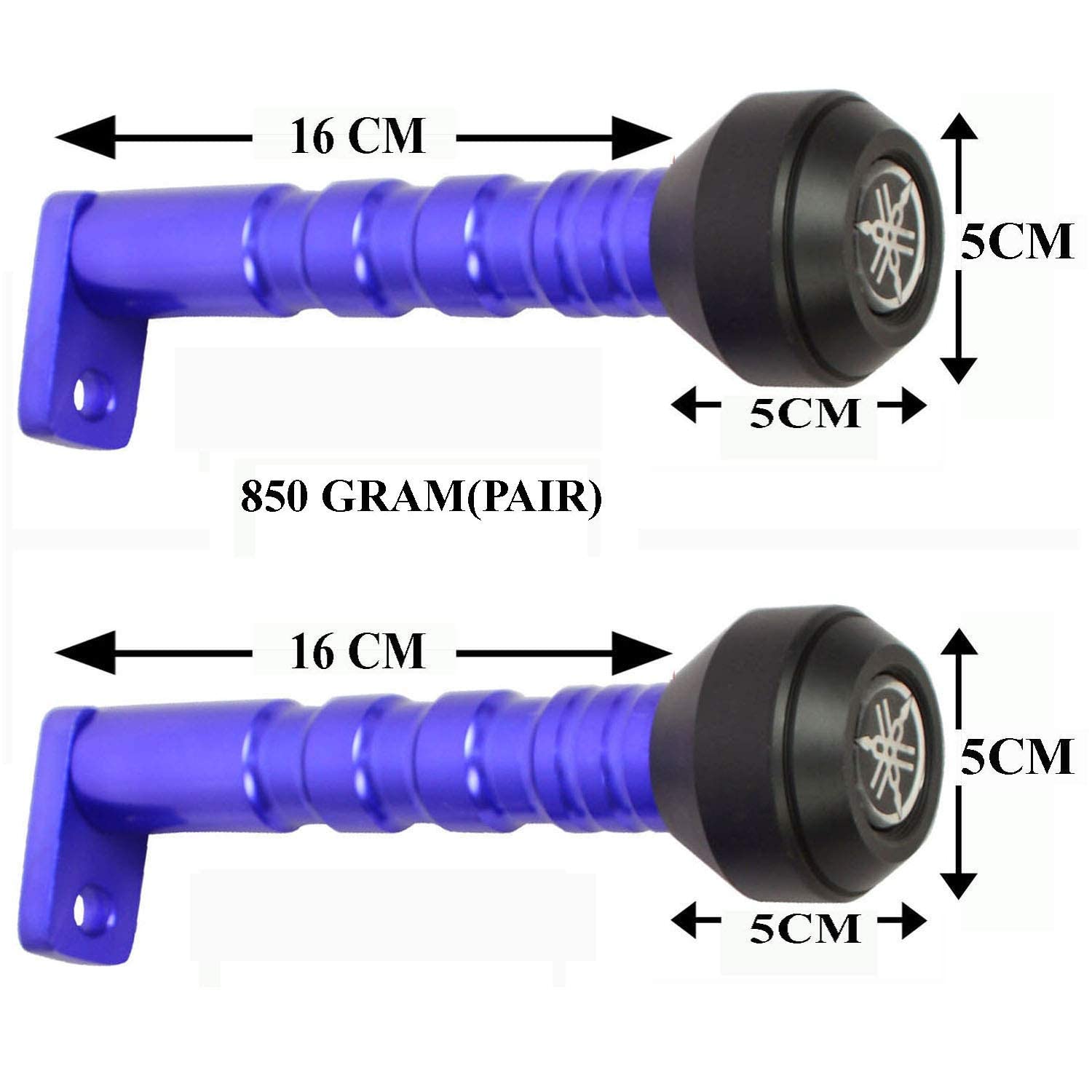 Vagary CNC Frame Slider Crash Protector for Yamaha R15 V3 MT 15 Motorcycle (Blue)