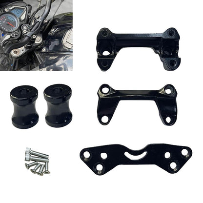 Vagary Bike Handle Riser/Raiser Handlebar Height Riser Clamp Compatible For Bajaj Ns 160 (Black)