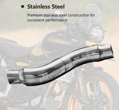Vagary Stainless Steel High Performance Exhaust Middle Bend Pipe for RE Himalayan 450