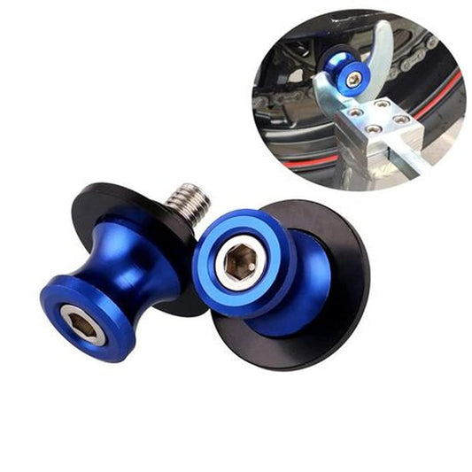 Vagary 2pcs 6mm Aluminum Motorcycle Swingarm Spool Slider Stand Screws for All Bikes (Blue)