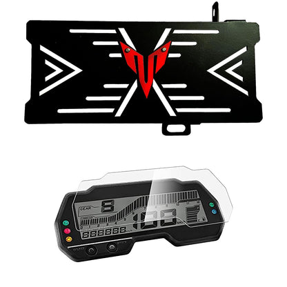 Vagary Radiator Grill Guard with Meter Screen Guard for Yamaha MT15 (Red Logo)_1