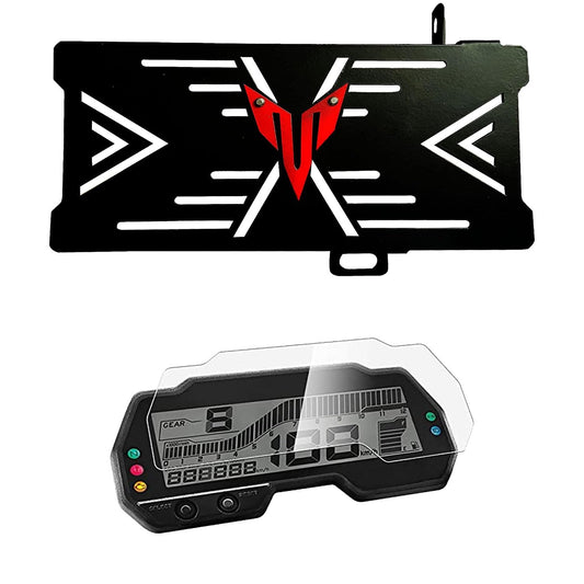 Vagary Radiator Grill Guard with Meter Screen Guard for Yamaha MT15 (Red Logo)_1