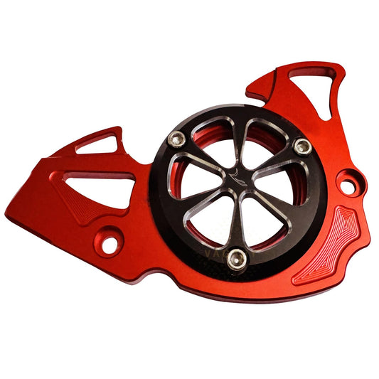 Vagary CNC Aluminum Front Chain Sprocket Cover for Yamaha R15 V4, V3, R15M, MT 15 (RED)