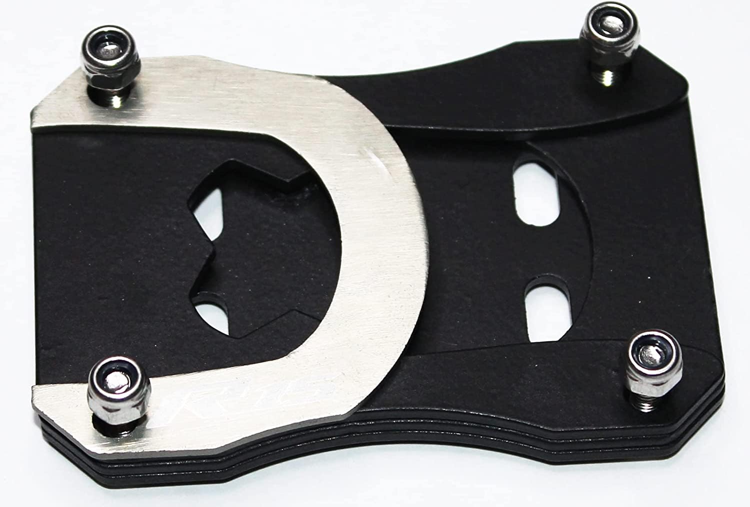Vagary Side Stand Extender Base Stand Holder Compatible for Yamaha R15 (Silver)