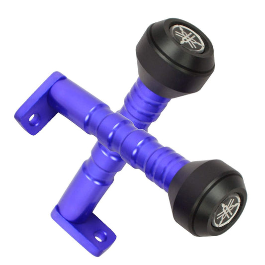 Vagary CNC Frame Slider Crash Protector for Yamaha R15 V3 MT 15 Motorcycle (Blue)