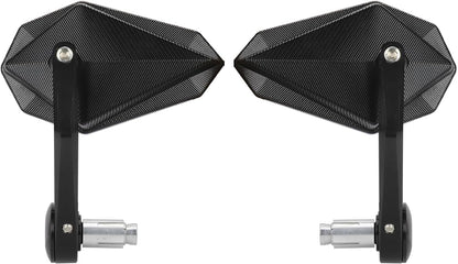 Vagary AdjustableBar End Convex Mirrors 7/8'' 22mm Handlebar Rearview Mirror Compatible with RE Bikes Meteor Hunter 350 Interceptor 650 Reborn Classic 350 Super Meteor 650 Black Aluminium Heavy