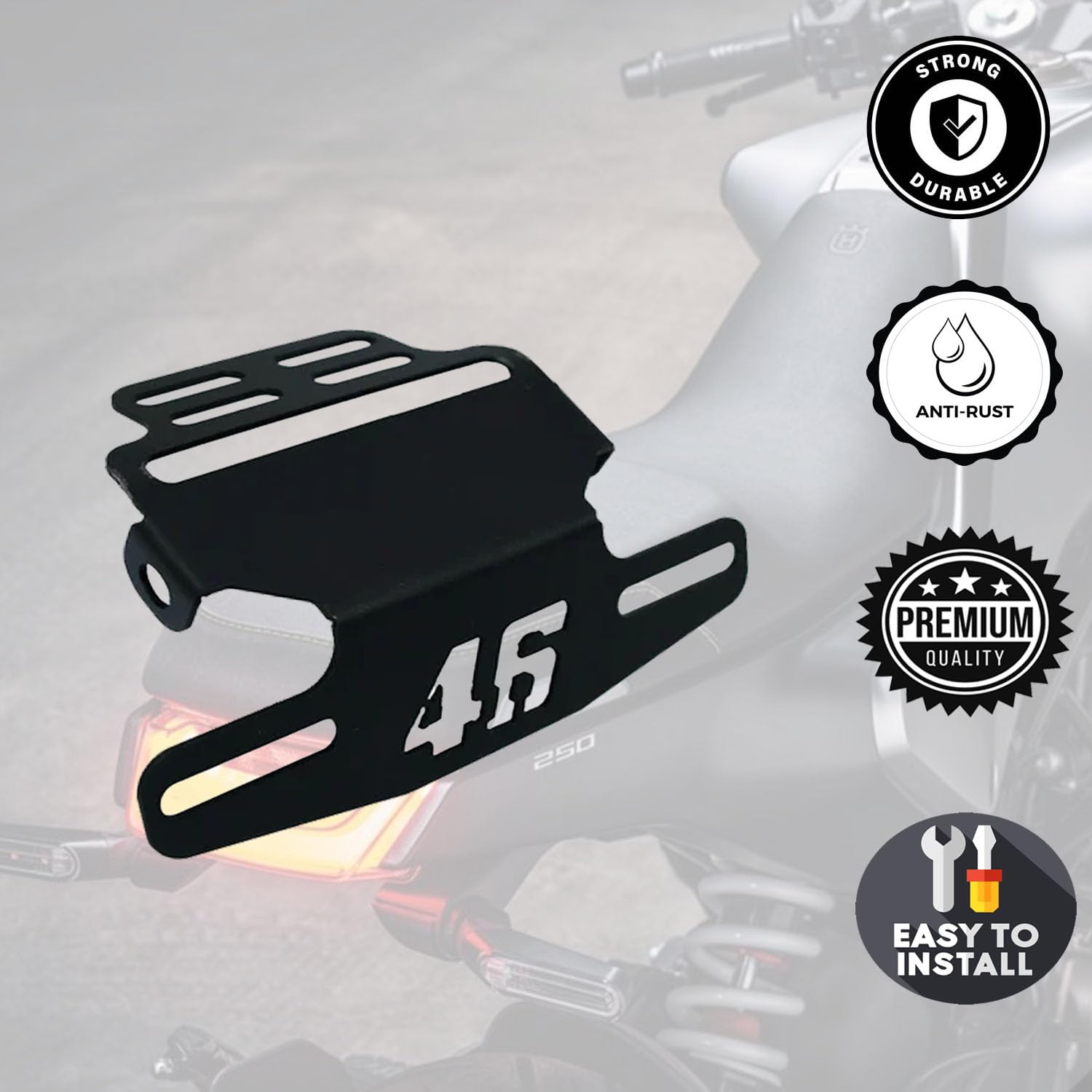 Vagary 46 Tail Tidy License Number Plate Holder for All Bikes