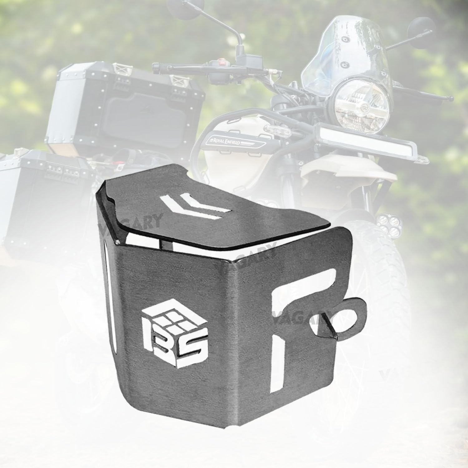 Vagary Rear Brake Oil Container Guard/Disc Oil Cap for RE Himalayan 450 (Silver)