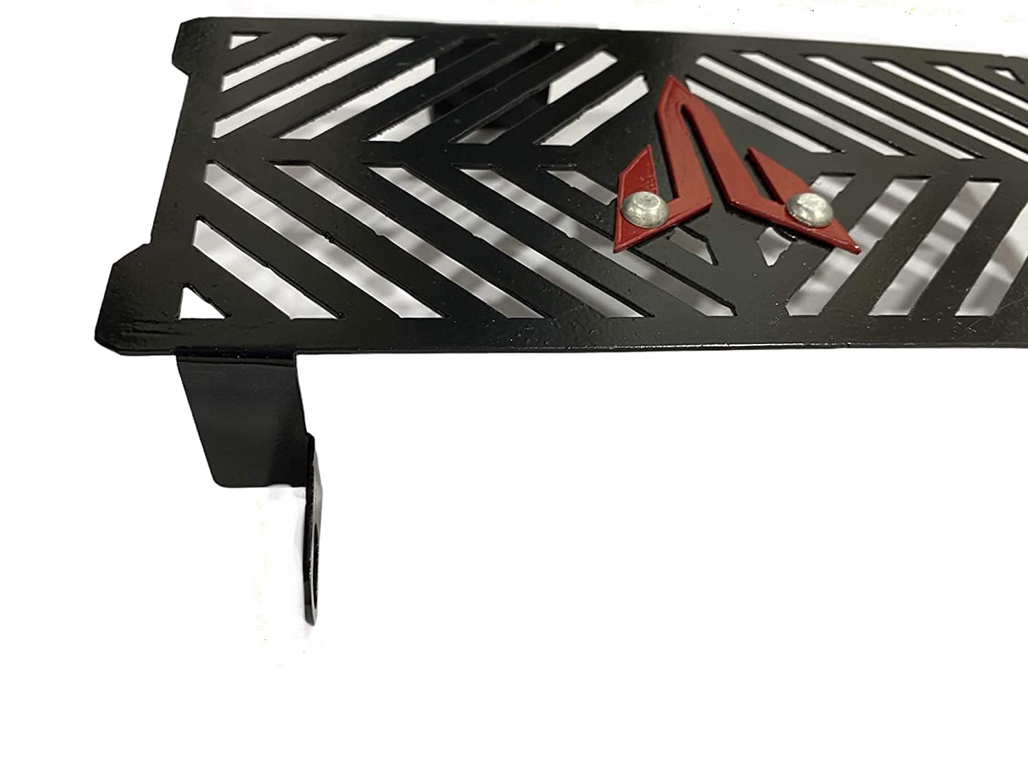 Vagary Stainless Steel Motorcycle Radiator Guard Grill for MT15 (Black) (Black RED)