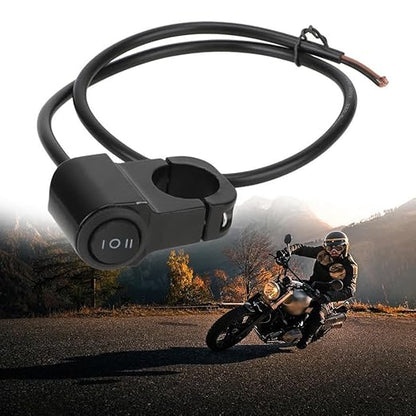 Vagary Motorcycle Handlebar Mount On-Off Button Switch Double Flash Dangerous Lamp Switch Controller Switch (1pc)