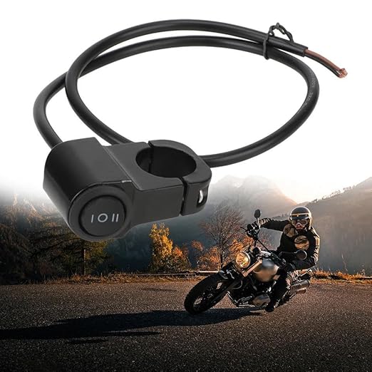 Vagary 22mm Metal Handlebar 3 Way Switch Fog Light/headlight push button On/Off Switch with Horn Push Switch and indicator switch