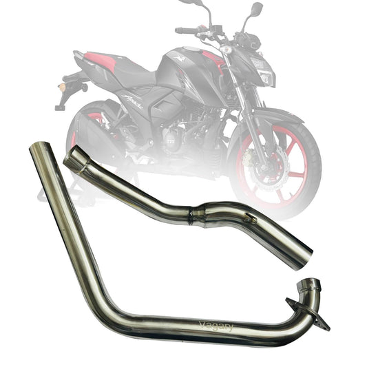Vagary Stainless Steel High Performance Exhaust Middle Bend Pipe for TVS Apache Rtr 4V 160 Bend Pipe
