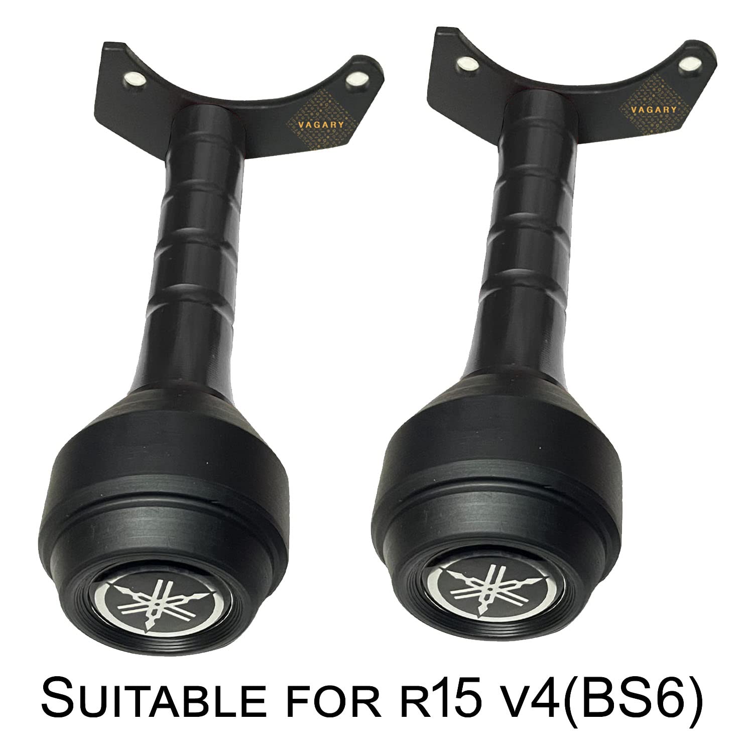 Vagary Heavy Duty CNC Frame Slider Crash Protection Guard for Yamaha R15 V4/ R15 M (BS6) (Black)
