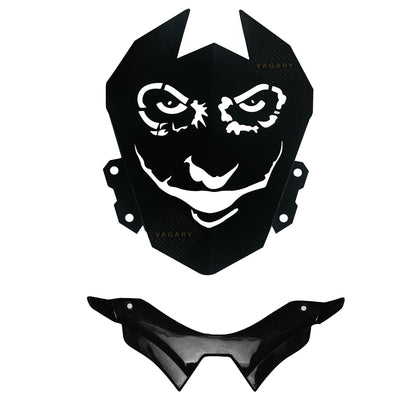 Vagary Joker Design Metal Visor With Black Winglet For Yamaha MT 15