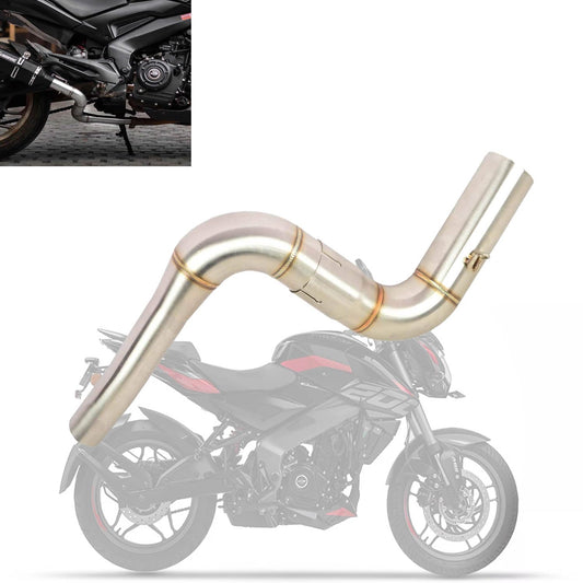 Vagary Impoted Stainless Steel High Performance Exhaust Middle Bend Pipe for Bajaj Pulsar NS 200 Bend & Dominar 400