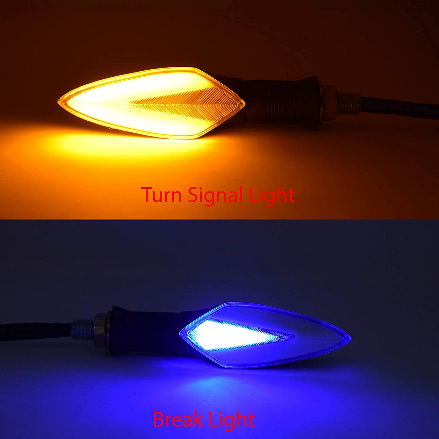 Vagary Universal Motorcycle Neon LED Amber Turn Signal Light Indicator Blinker Brake Lamps for Bajaj Pulsar NS 200