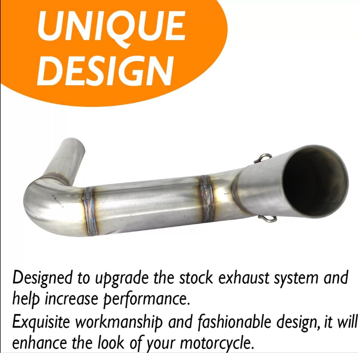 Vagary Exhaust Middle Muffler Bend Pipe for Bajaj Dominar 400/ Bajaj Pulsar RS 200, NS 200