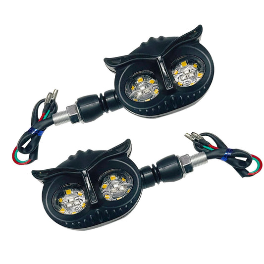 Vagary Owl Shape Running Indicator Blinker Bright LED Universal For All Bike Models Indicator Light, Brake Light Motorbike LED for Universal For Bike
