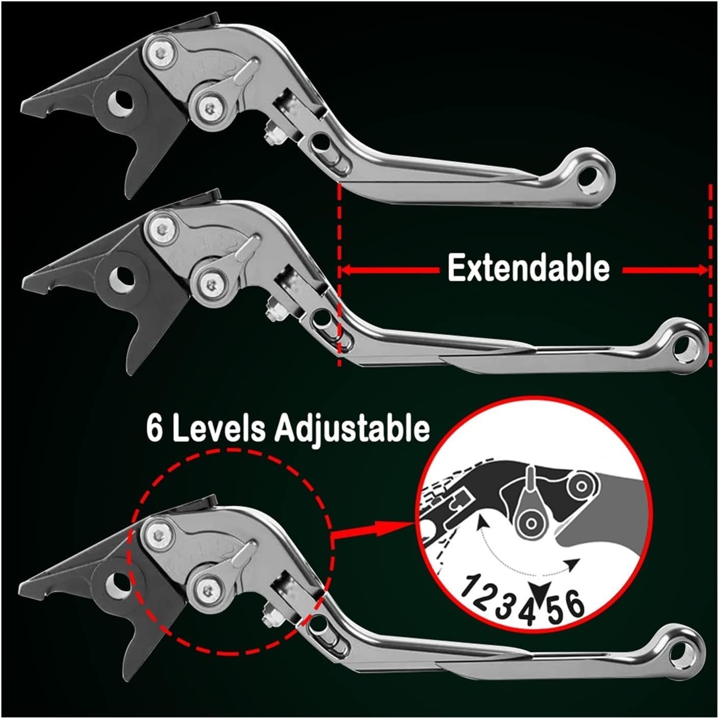 Vagary CNC Aluminium Foldable Retractable Brake Clutch Lever for B MW G310R G310GS Lever Clutch (Black) CNC Aluminium Foldable Retractable Brake Clutch Lever for